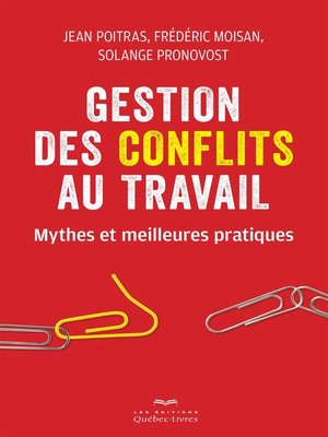cover image of Gestion des conflits au travail